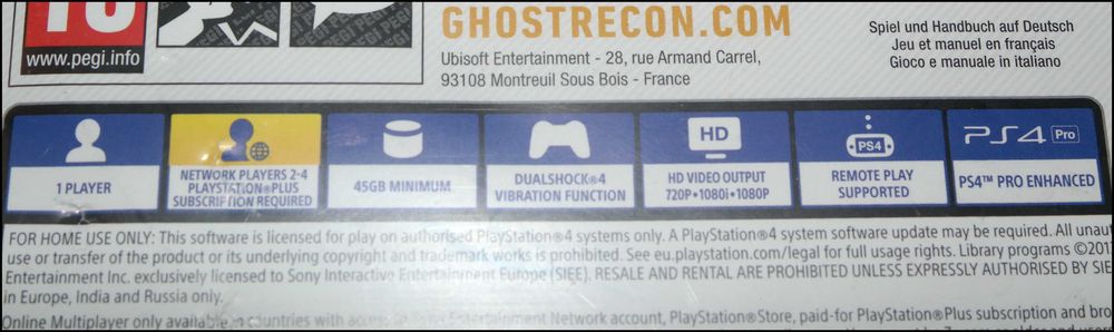 Tom Clancy's Ghost Recon Wildlands PS4 Playstation 4