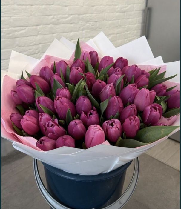 Цветы букеты тюльпаны