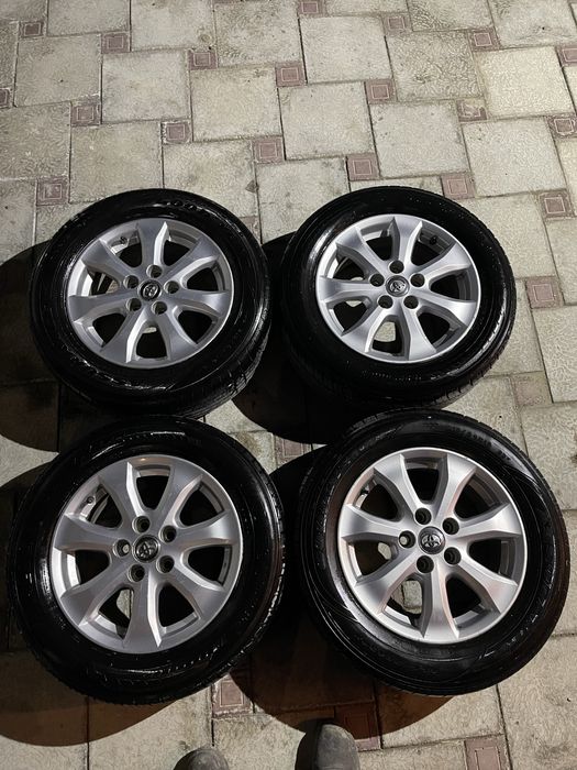 215/60/R16 летний комплект титанка диски сатылады 170к