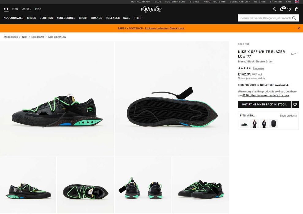 Nike x Off-White Blazer Low '77 - marimea 42.5