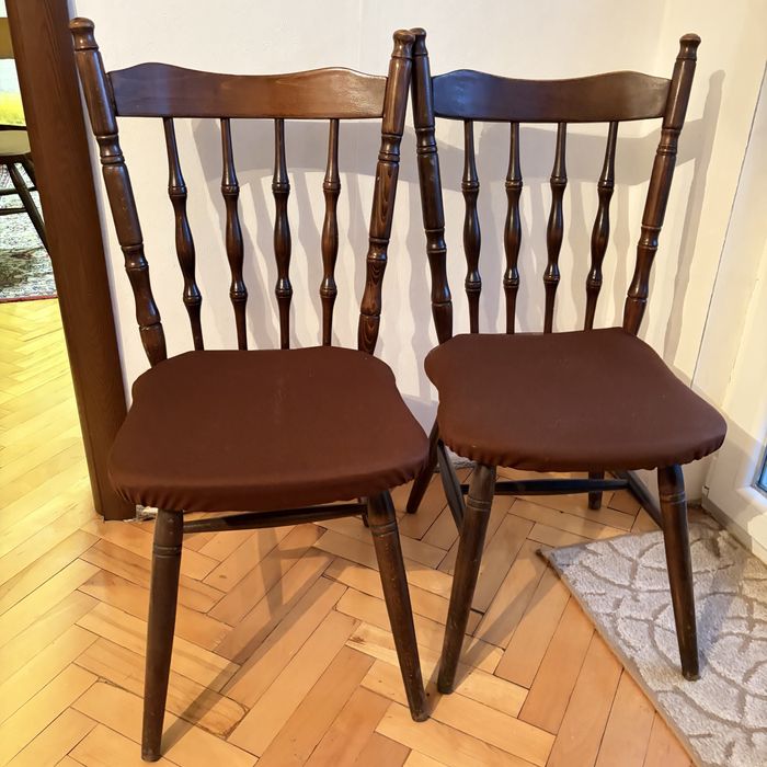 Дървени столове, троянски. 6бр.