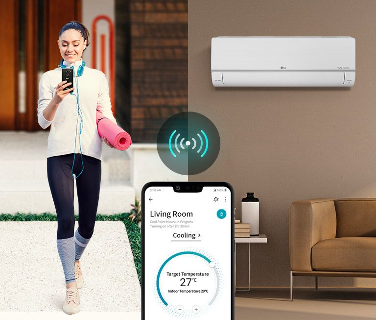 Кондиционер LG dualcool с функцией очистителя воздуха, DUAL INVERTER