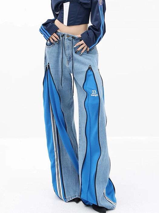 Innovare Denim- blugi cu fermoar, talie adjustabila