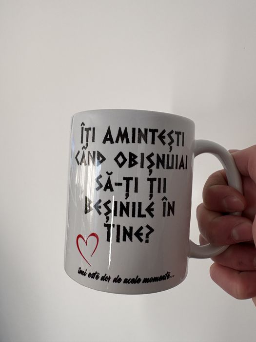 Cana cu mesaj amuzant pentru iubit