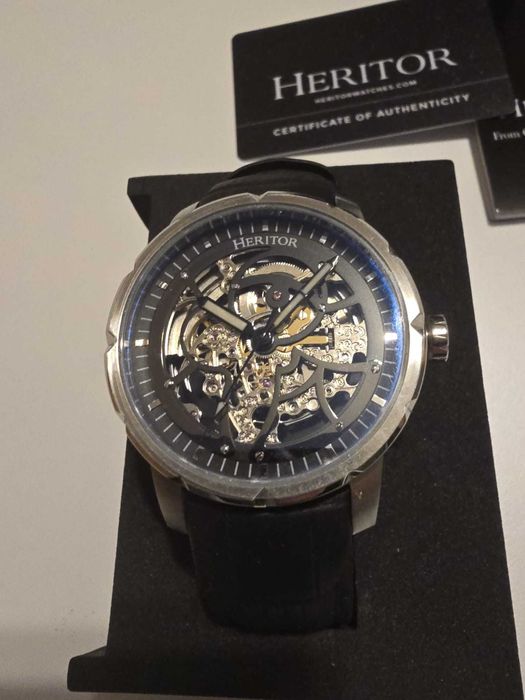 Ceas Heritor Automatic Ryder Skeleton - Black HERHR4602