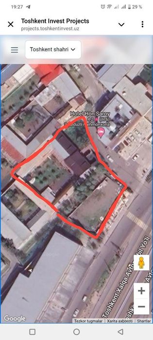 Sergeli tumani Xon Saroy mehmonxonasi yonida