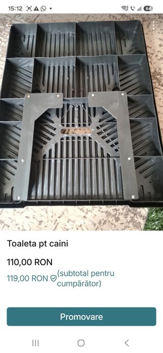 Vand toaleta interioara pt caini