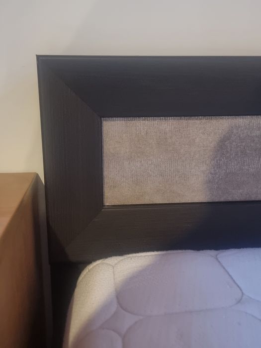 Легло 190x160 с матрак + нощно шкафче и скрин – запазени, комплект или