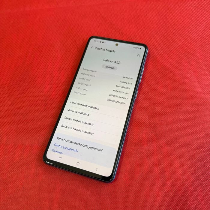 Samsung galaxy A52