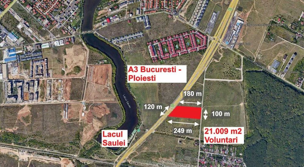 Pipera-Voluntari, Oportunitate, 21720 mp CUT=3,24 Hmax=46,50 m, PUZ dezvoltare/investitie
