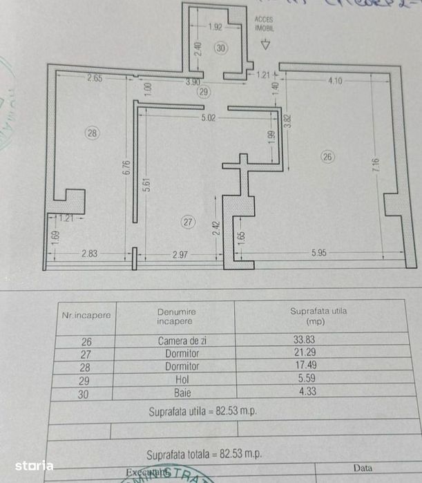 Apartament 3 Camere 82 Mp / Loc Parcare Subteran Inclus - Tomis Nord