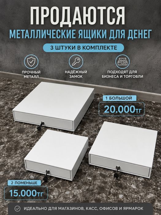 Металлический ящик для денег