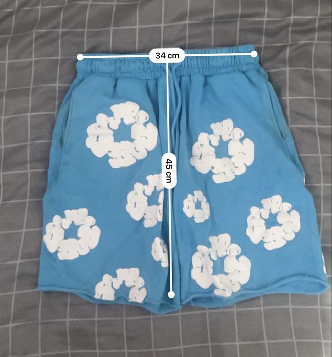 Pantaloni scurti denim tears