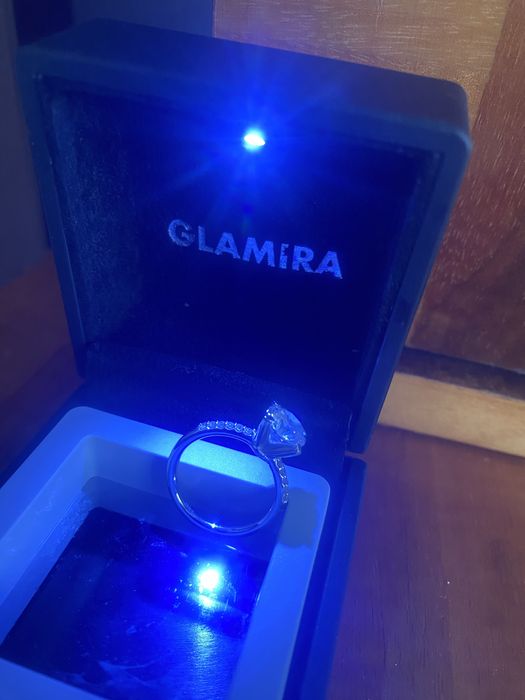 Inel Logodnă 18 k aur alb /750