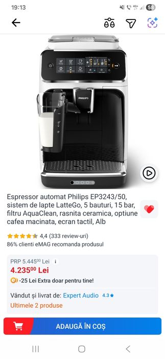 Expresor de cafea Philips