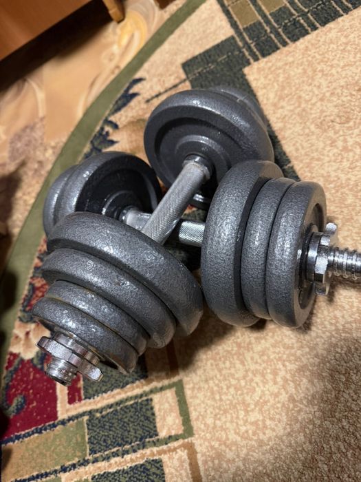 Гантели и штанга.