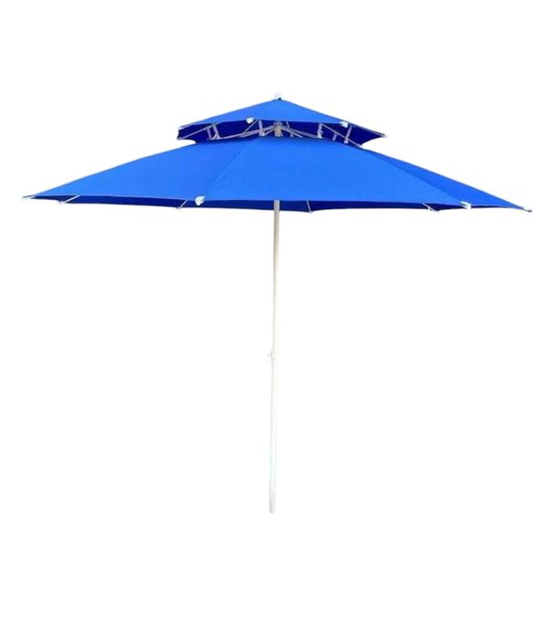 Плажен / Градински чадър с двоен таван + стойка