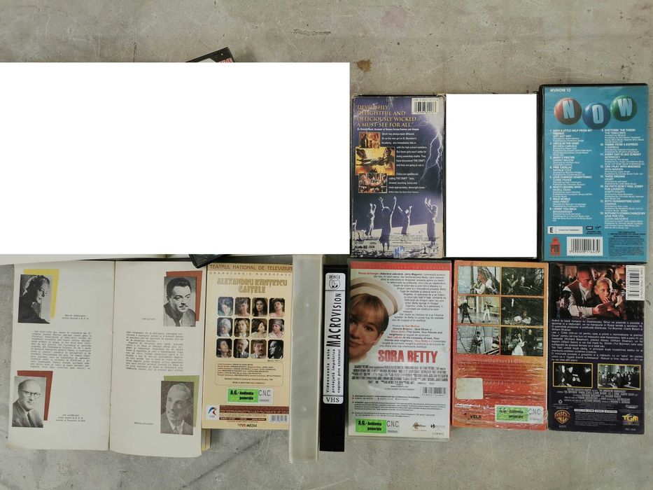casete VHS caseta video film, desene animate, teatru, muzica anii 80s