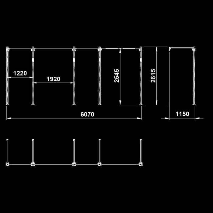Кросфит Станция / Фитнес Стойка за Щанги / Монтаж на Стена - BASIC 4
