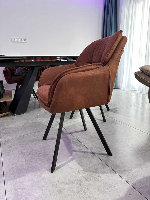 Scaun dining rotativ microfibra