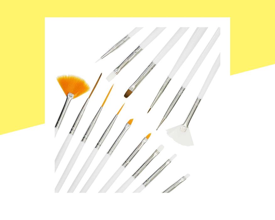 Kомплект 15 четки за маникюр, декорации