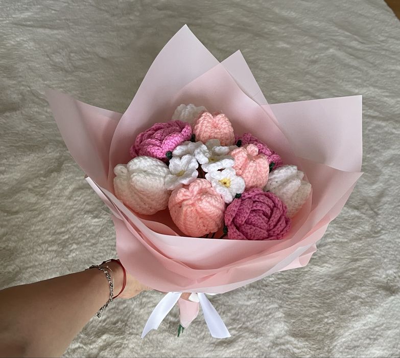 Buchete de flori croșetate