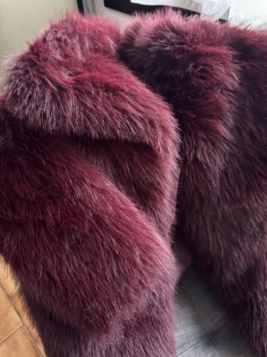 Еко палто , красиво и топло, с невероятна мекота и стилна кройка , бор