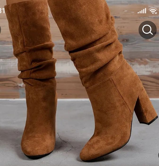 Cizme de catifea elegante