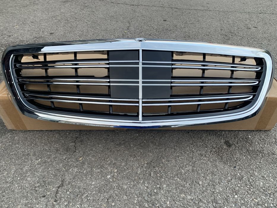 Предна решетка за Мерцедес С класа S class W222 63 AMG face BRABUS пакет АМГ грил маска хром черна фейслифт 6.3 S600 distronic никел grill S class AMG