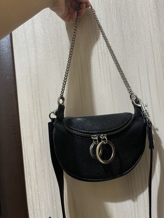 Кожаный клатч черный