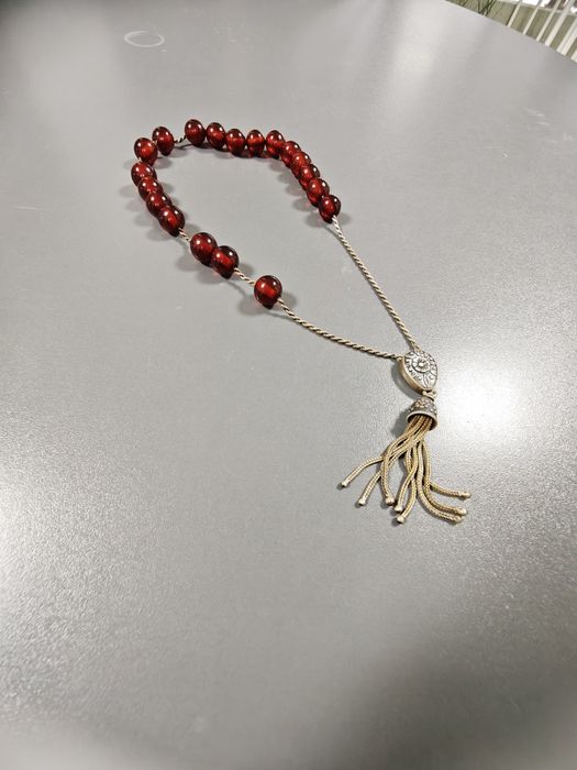 Броеница кехлибар стил Greek Komboloi