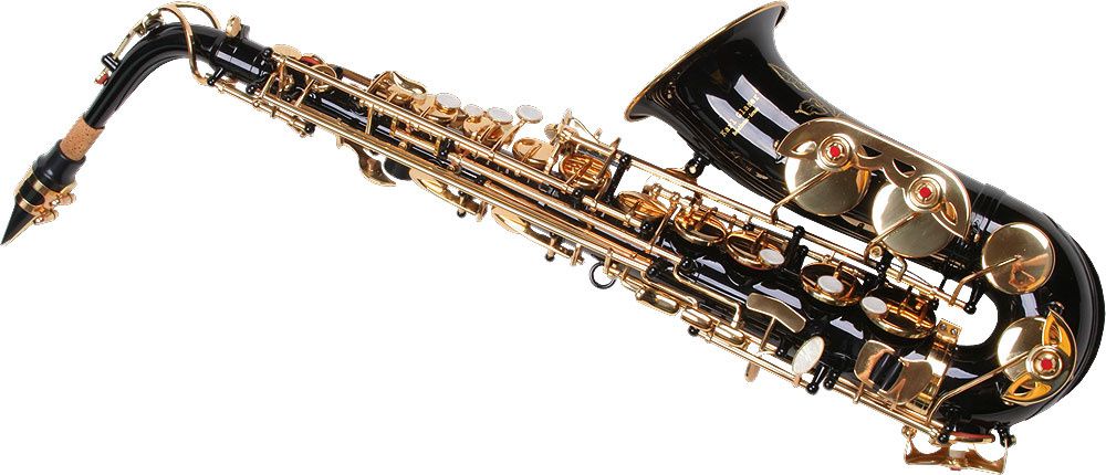 Saxofon Alto Karl Glaser NEGRU+AURIU NOU ALT curbat Saxophone Germania
