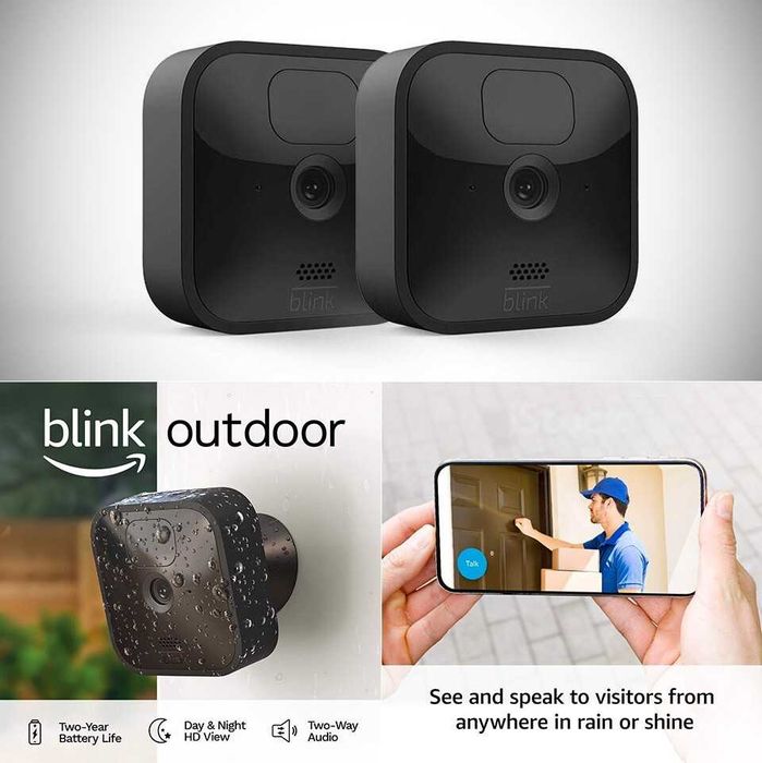 Set 2 Camere Exterior, Blink Outdoor 3rd Gen, Wireless, HD, Nou