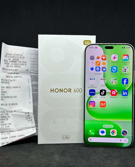 HONOR 600 Lite Sprout Green 256GB / 8GB / ГАРАНЦИЯ