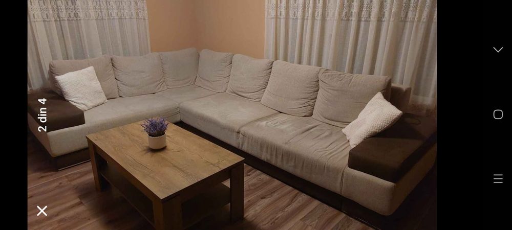 Coltar living   culoare bej+maro