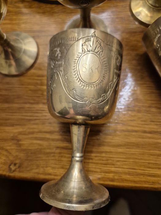 Pahare din alpaca argintata anii 1900