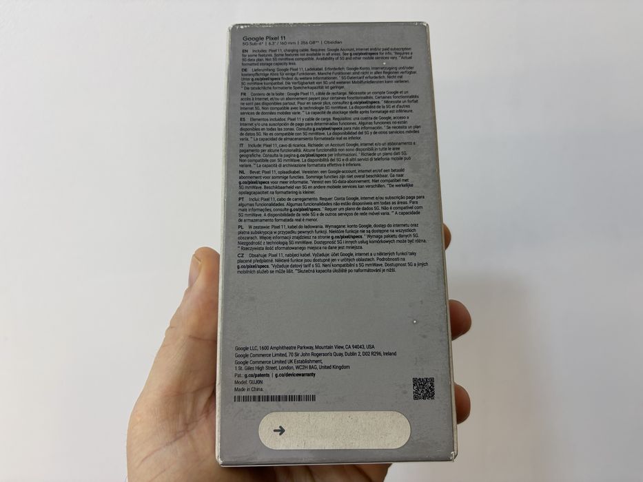 Google Pixel 11, 256 gb, 12 gb ram, 5g, Obsidian, nou la cutie
