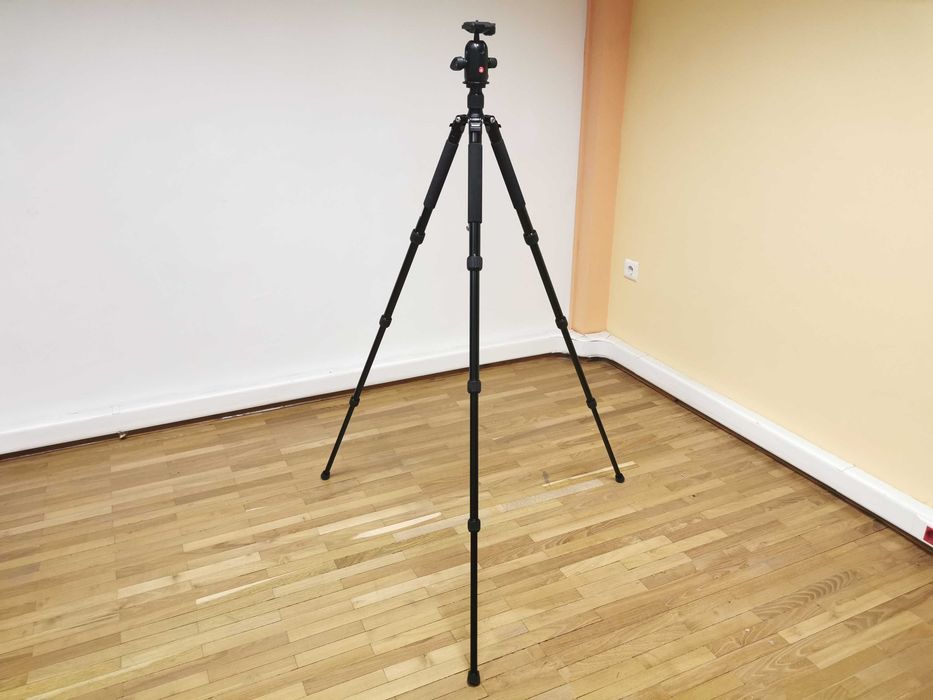 Алуминиев статив с вграден монопод Tiltall TE-254 в комплект с Manfrotto 498RC2 ябълковидна глава
