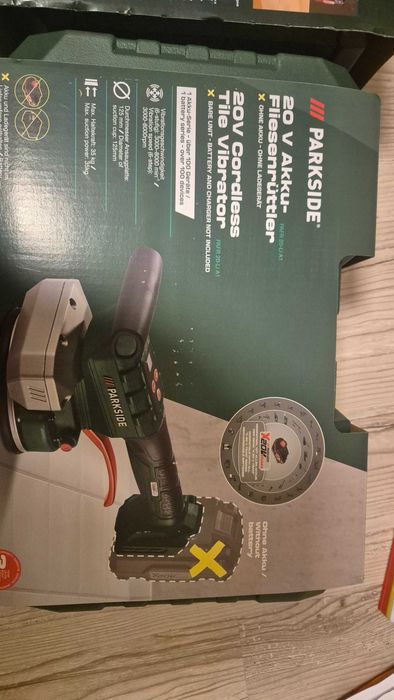 НОВ Parkside 20V акумулаторен вибратор за плочки, ГАРАНЦИЯ