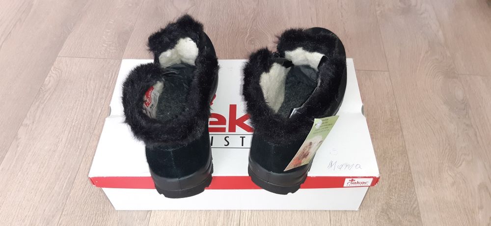 Botine dama Rieker, interior cu blana de oaie