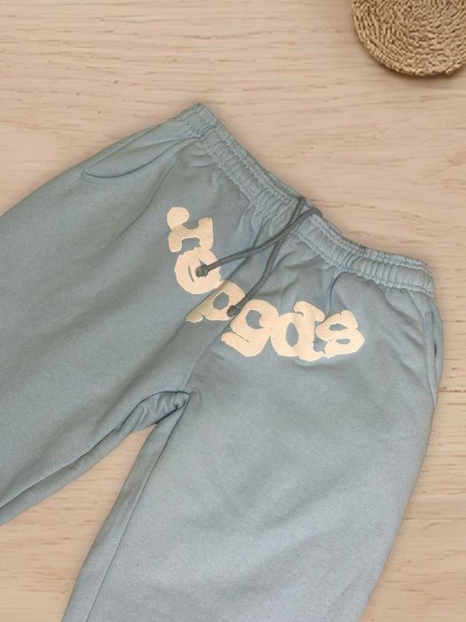 Pantaloni de trening Sp5der baby blue, mărimea L, noi, streetwear
