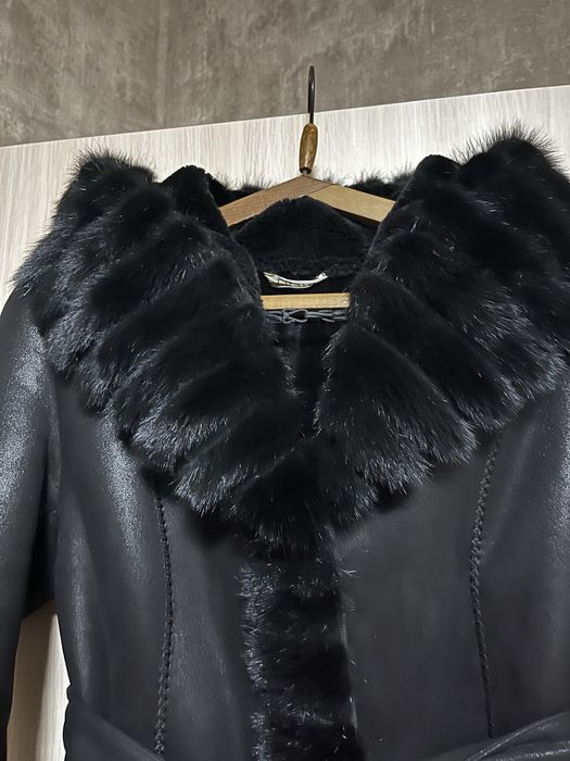 Дублёнка, воротник из натуральной норки