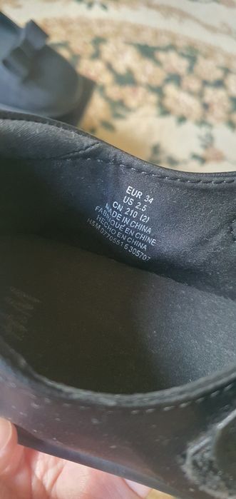 Туфли туфельки школьные H&M , 34