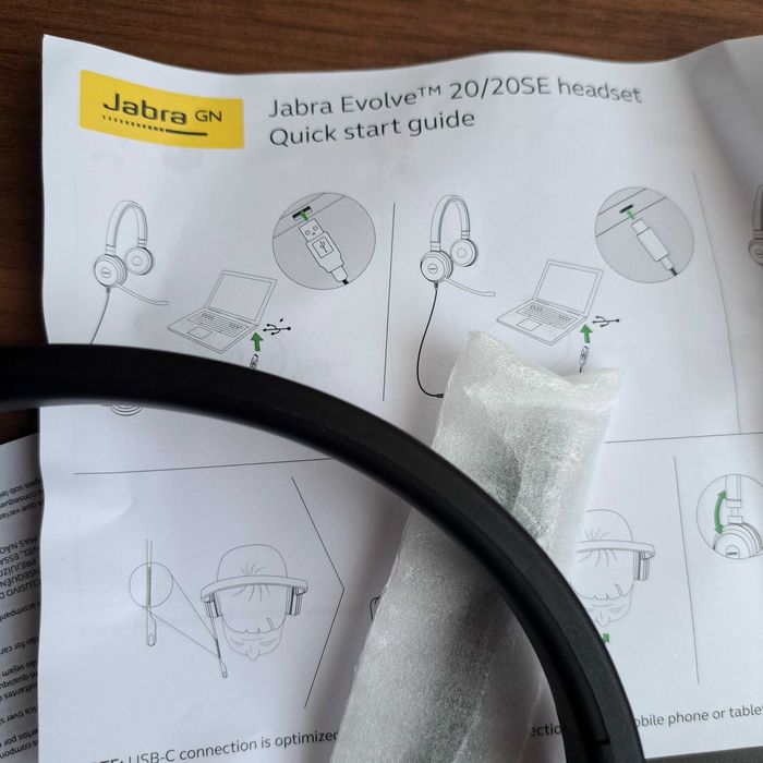 Casti cu fir Jabra Evolve 20 SEMS Stereo