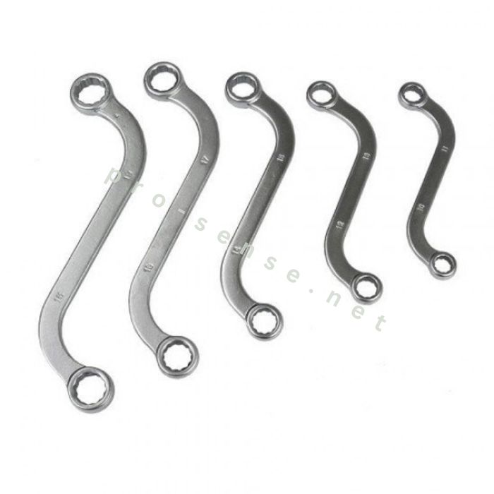 S-образни ключове 10-19мм 5 броя Hawek + ПОДАРЪК маркер за ремъци