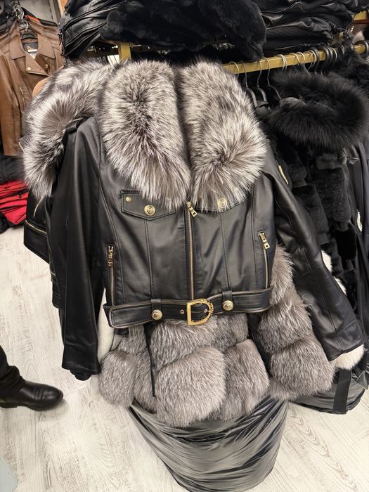 Geaca piele dama balmain