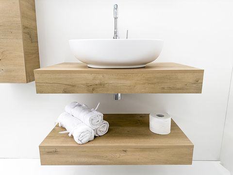 PVC плот за баня дъб