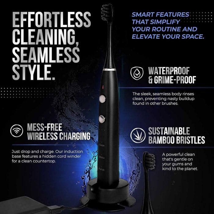 Електрическа четка за зъби, за избелване на зъби, 3 режима, калъф