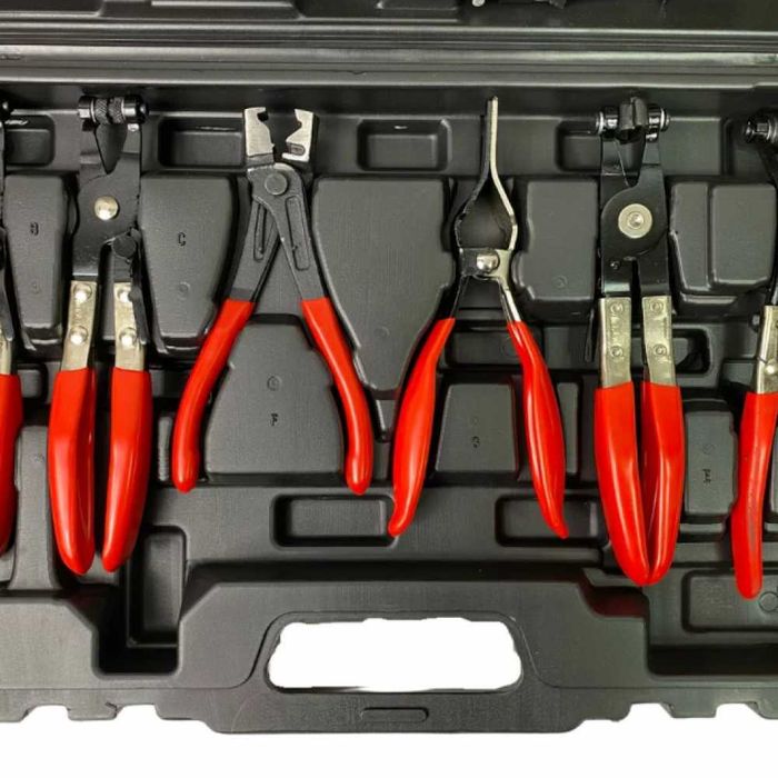 Клещи за скоби за водни съединения 9 части HAWEK