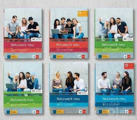 Комплект учебников Netzwerk Neu для изучения немецкого языка.